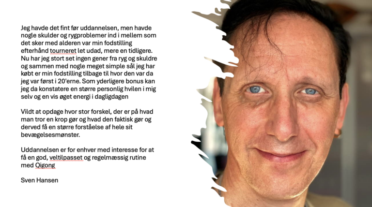 Sven Hansen, tidligere deltager på Qigong Instruktøruddannelsen
